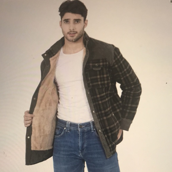 New no tags never tried on Outdoor Casual mens shirt jacket lined - Picture 6 of 17